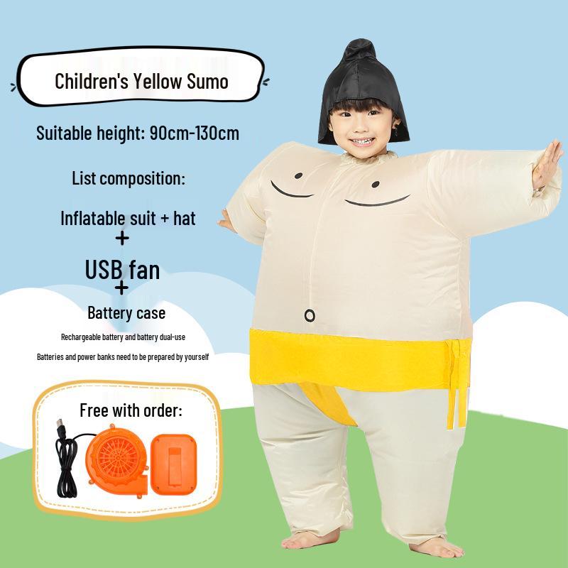 Inflatable Sumo Costume - Halloween Festival Prank for Large Adults
