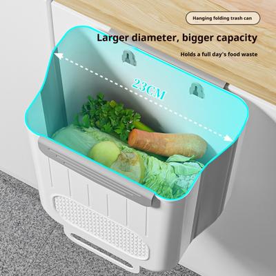 Mini poubelle pliable à suspendre à la porte d'un placard, poubelle de cuisine pliable à placer sous l'évier pour la cuisine et la salle de bain