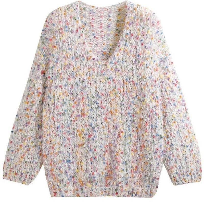 

Женские нежные, красочные, ленивые свитера, осень и зима, одежда высокого класса, свободные и мягкие трикотажные топы one size белый