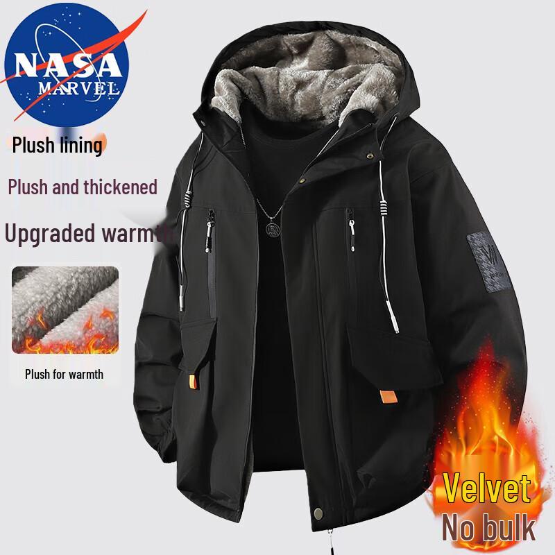 NASA MARVEL Men's Hooded Padded Jacket