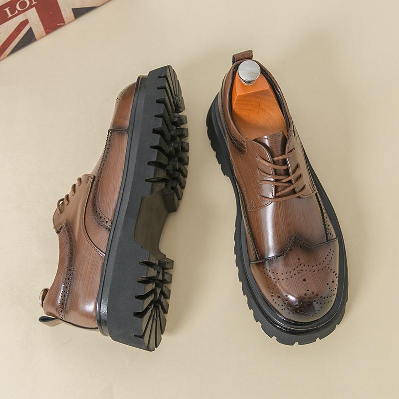 

Модные Ретро Мужские Классические Броги Кожаные Туфли Темно-Коричневые На Толстой Подошве Прочные На Шнуровке Деловые Офисные Туфли Социальные Туфли Мужские Размеры 38-46 46 коричневый
