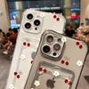 Card Holder Cherry Phone Case For iPhone 13 Funda iPhone 11 16E 16 14 15 Pro Max 12 XR X Xs 7 8 Plus SE Shockproof Silicon Cover