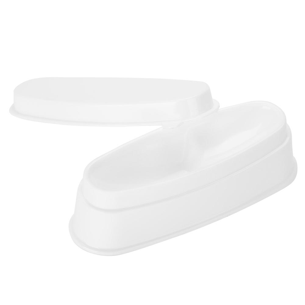 Portable White Nail Dipping Powder Tray Manicure Mould Nail Container