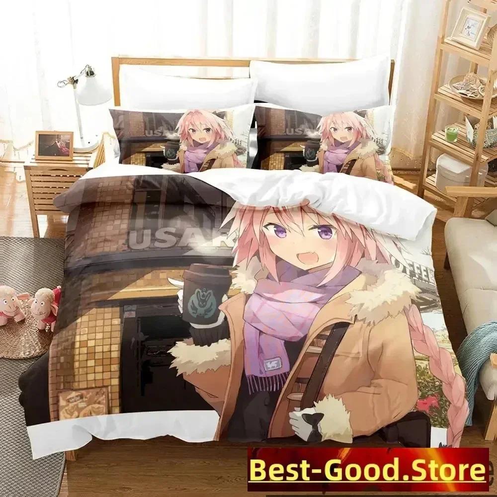 3D Print Fateapocrypha Astolfo Anime Bedding Set Duvet Cover Sheet Printed Pillowcase Bed Full Queen King Size Comforter Bedroom