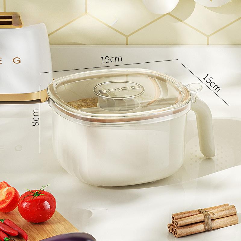 Square Seasoning Box Plastic Lid Seasoning Bottle Different-style Seasoning JarSealed Moisture-proof Condiment Box