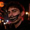 Temporary FX Makeup for Halloween 3Pcs Realistic Scary Mouth Tattoos Zombie Vampire Clown Party, Waterproof Horror Decals Adults, Stickers Cosplay