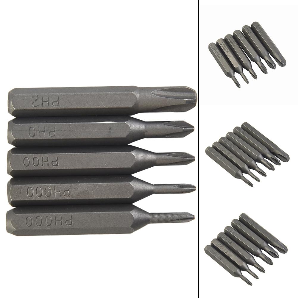 5pcs Bits Screwdriver Hex PH0000 PH000 PH00 PH0 PH1 PH2 Cross Screwdriver Bits H4x28mm Screwdriver Magnetic Bits