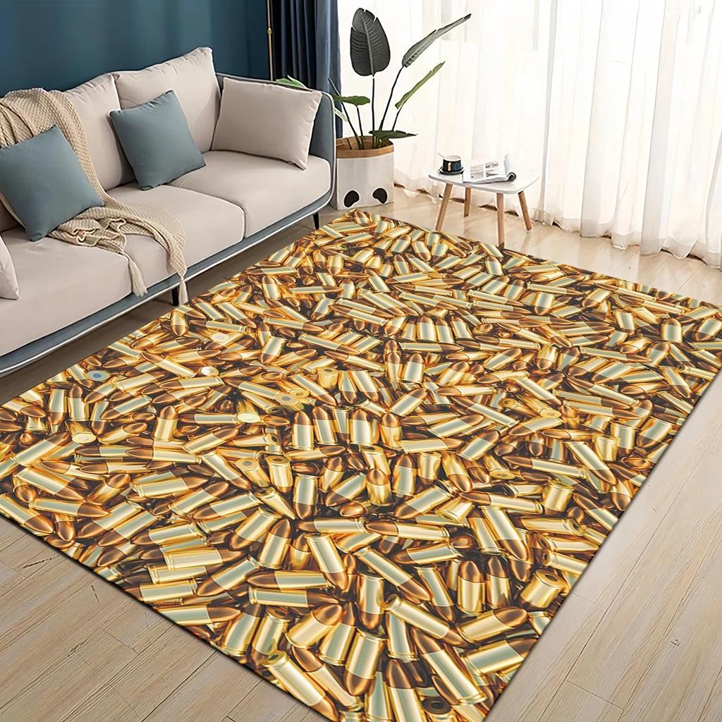 27 Arten Coole Verschiedene Arten von Pistolenkugeln Teppich für Wohnzimmer Schlafzimmer Haus Sofadekoration, Kinder Spielen Rutschfeste Bodenmatte