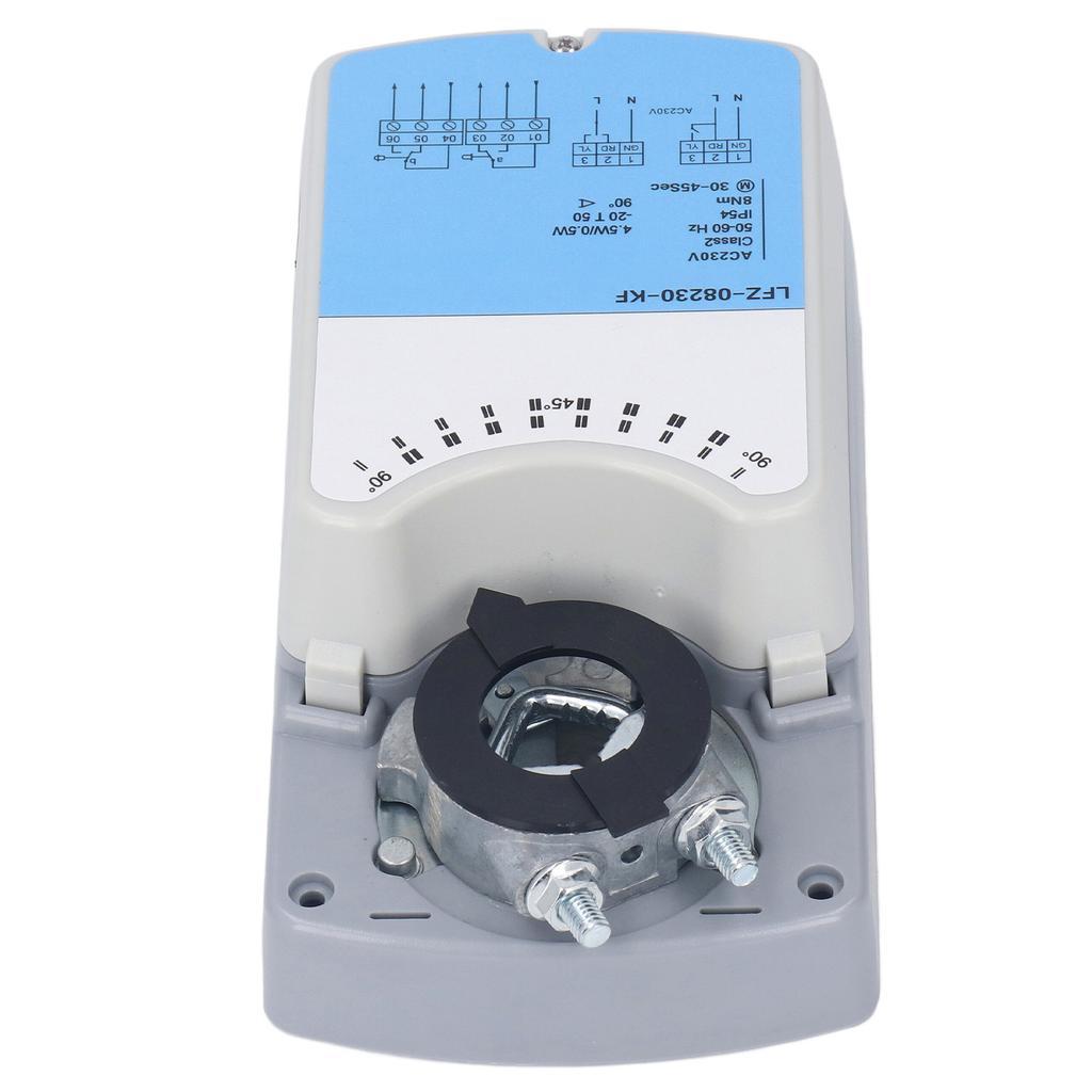 Elektrikli Damper Aktüatörü Açısı Ayarlanabilir Elektrikli Vana Aktüatörü Su Rüzgar Sistemi için AC230V