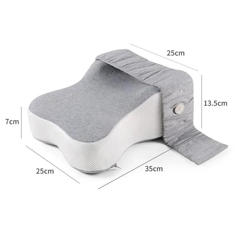 Almofada ortopédica de recuperação lenta com grampo de algodão para pernas Almofada para pés de maternidade Almofada ajustável para dormir de lado Joelho Perna Almofada