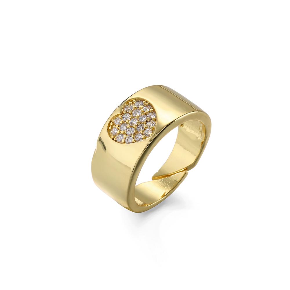 

HECHENG,Love Heart Rings ,Black Gold color ,CZ Zircon Accessries For Women, Fashion 2021