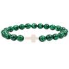 Ftcy 8mm Achat Kreuz Perlen Armband Herren Damen Vulkanstein Gelbes Tigerauge Türkis Stressabbau Religiöse Handketten Geschenke