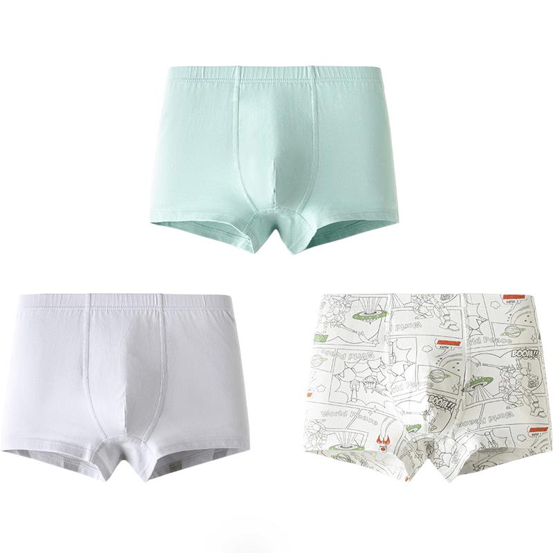 Balabala Boys' Cotton Boxer Briefs 3-Pack