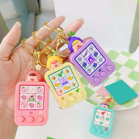 

Игрушка-брелок для консоли с 3 кнопками, клубничным медведем и кроликом, избавление от скуки и стресса