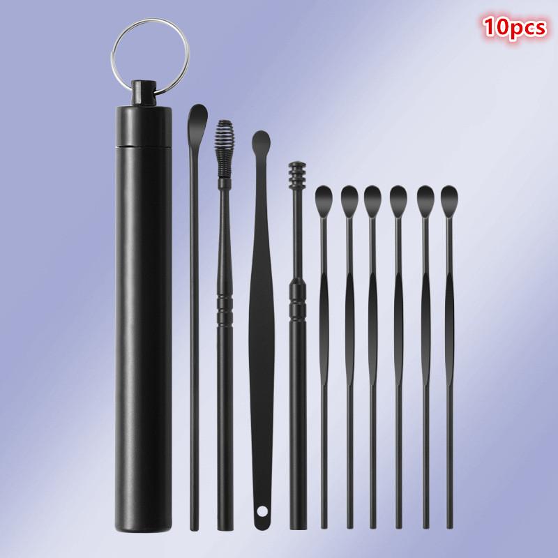 Home Ear Cleaning Kit, 6-Piece Earwax Removal Tool Set with Picks & Loops, Easy to Use & Clean