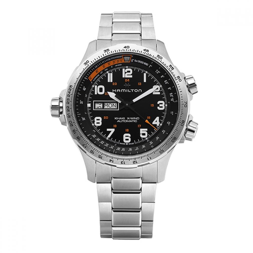 

Чоловічий металевий годинник Hamilton H77755133 Khaki Aviation Xwind S H77755133