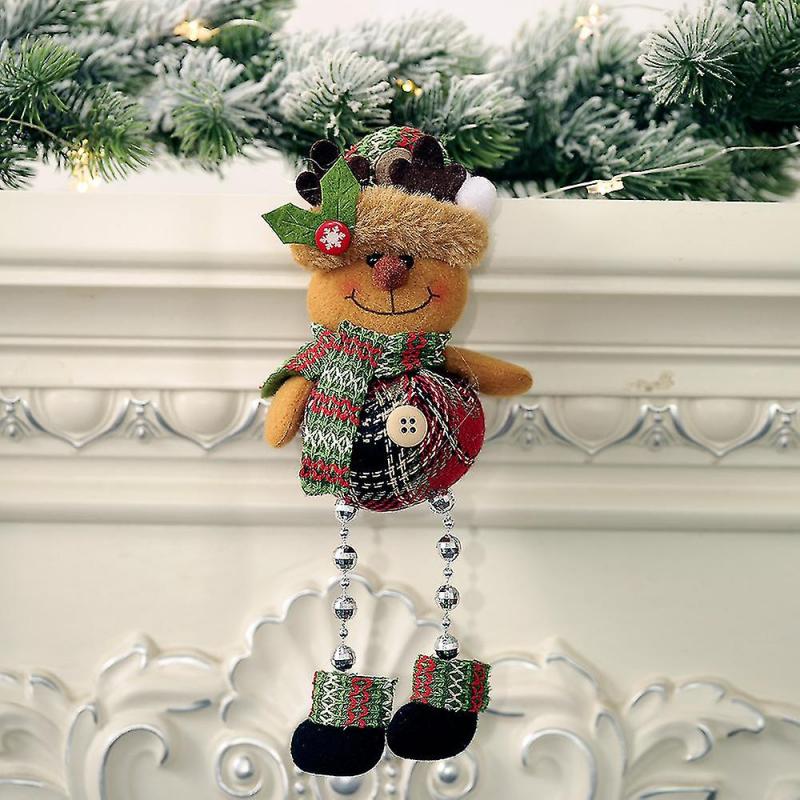 Christmas Ornaments Plush Hanging Decoration Santa Snowman For Christmas Holiday Festivel