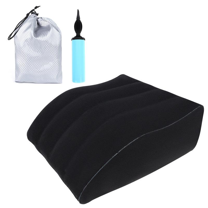 Durable Inflatable Pillow Trapezoidal Flocking Lift Leg Pillow Environmentally Friendly Portable Pillow Relieves Fatigue