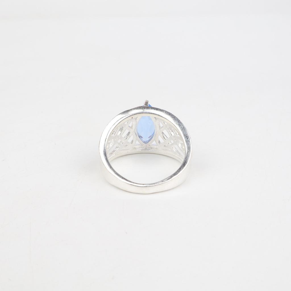 Tanzanite Gemstone 925 Sterling Silver Jewelry Women's Ring For Engagement Gift CZR-3-9