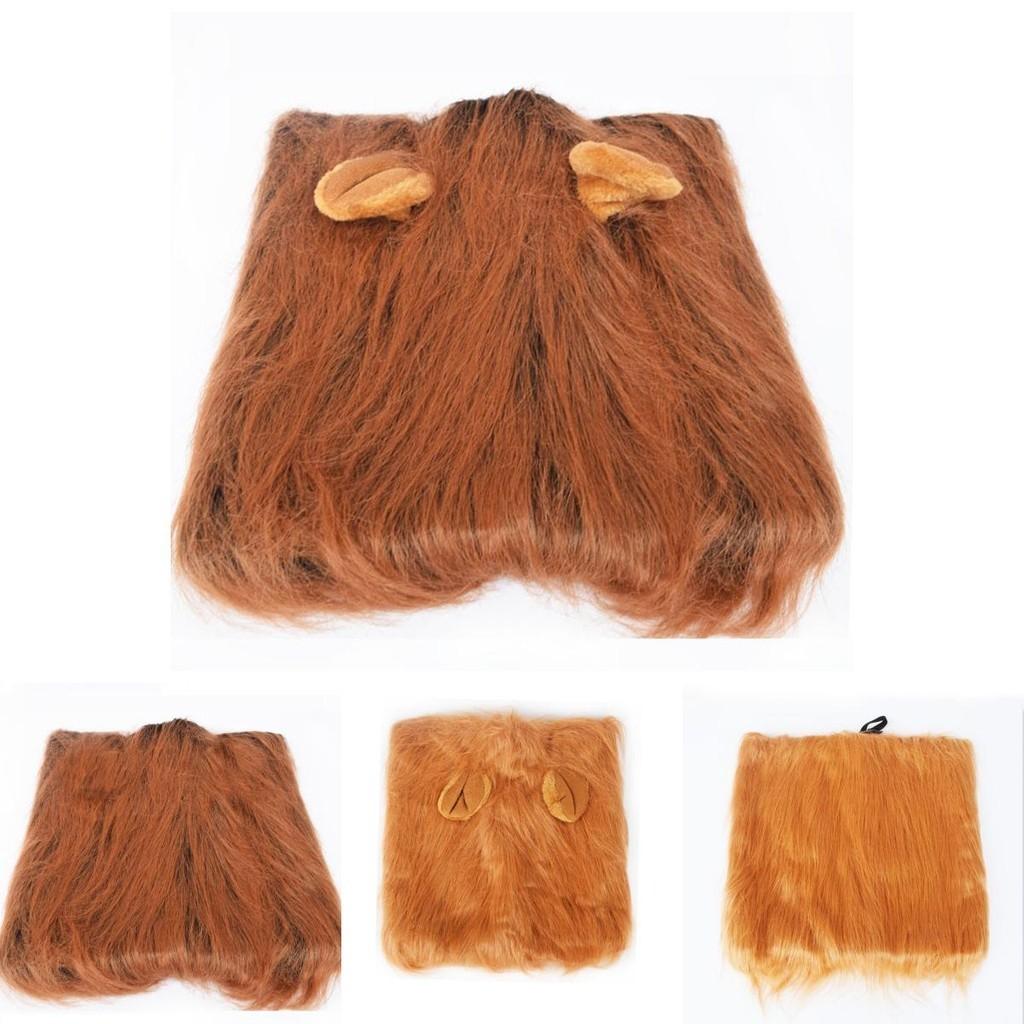 Fancy Pet Costume Lion Mane Wig For Cats And Dogs Premium Quality Halloween Cosplay