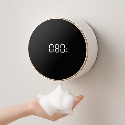 Automatický pěnový dávkovač mýdla na ruce Bezdotykový nástěnný držák bez vrtání 300ml multifunkční