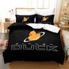 Anime Quackity Duck Bedding Set Boys Girls Twin Queen Size Duvet Cover Pillowcase Bed Boys Adult Fashion Home Textileextile