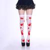 1 Pair Halloween Stockings Blood Stained Stretchy Women Fine Workmanship Bloody Over-knee Socks Party Costume