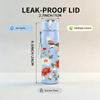 1PC Red Floral Watercolor Vintage Pattern 750ml Color Plastic Sports Water Bottle Leakproof Flip Straw Lid Suitable for Sports Office Home Use