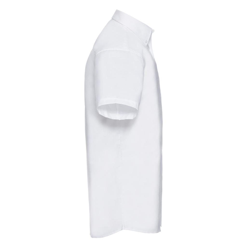 Russell Collection Mens Classic Plain Oxford Short-Sleeved Shirt