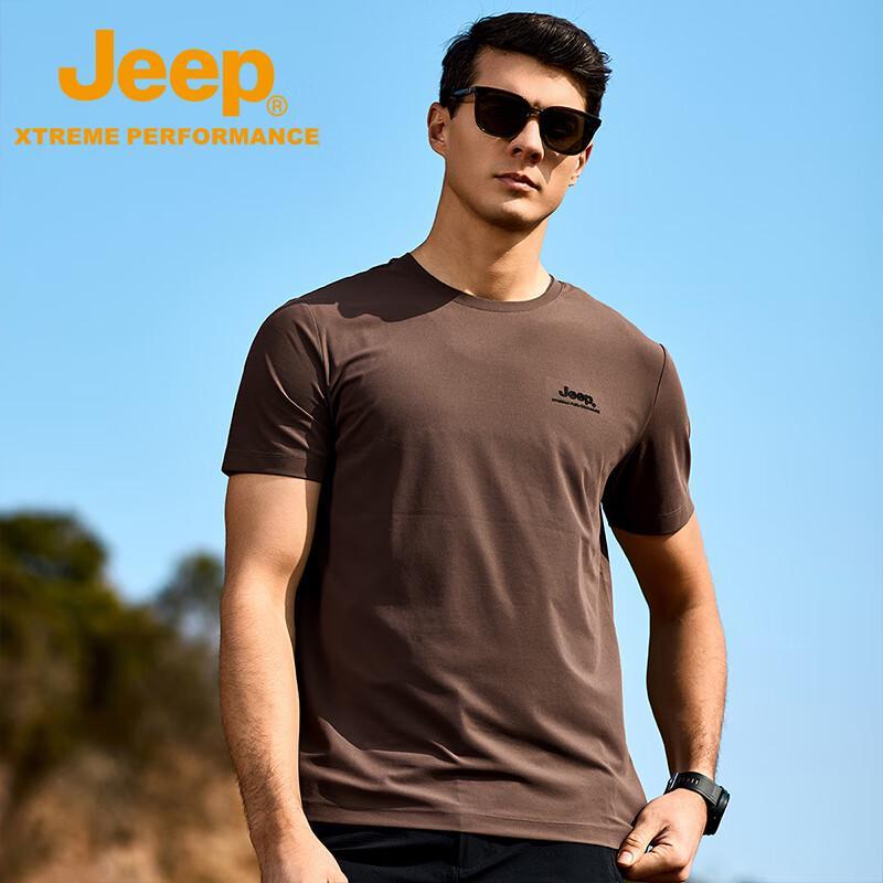 JEEP Men s Short Sleeve Round Neck T-Shirt L