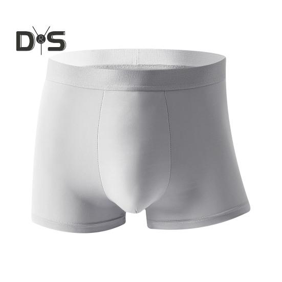 

Мужские трусы-боксеры средней посадки с эластичным поясом, летние охлаждающие шорты, однотонные бесшовные трусы XL серый