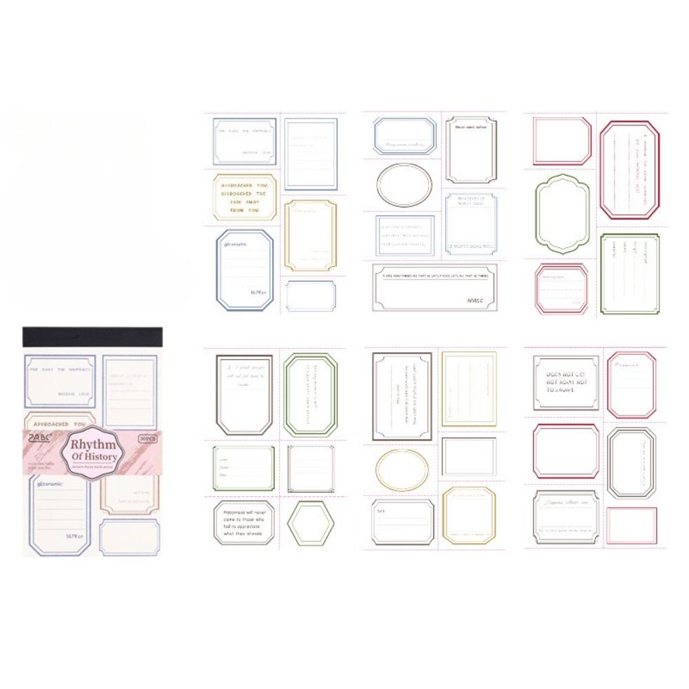 Vintage Memo Pads 30 Sheets, 15.4x9.4cm Non-adhesive Junk Journal Paper for Scrapbooking