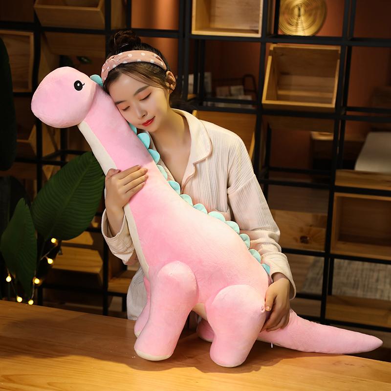 50Cm Cute Tanystropheus Dinosaur Plush Toy Stuffed Blue Green Pink Dino Cartoon Animal Plushie Birthday Gift
