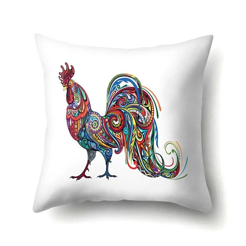 Geometric Pillowcase Cartoon Pattern  Lumbar Pillow Sofa   Cushion