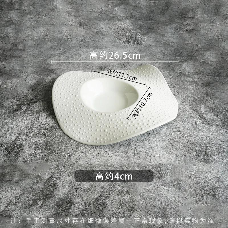 Restauracja Zachodnia Białe Naczynie Artystyczne Naczynie Deserowe Naczynie do Zupy o Niestandardowym Kształcie Kuchnia Osobowość Gotowanie Zastawa Stołowa