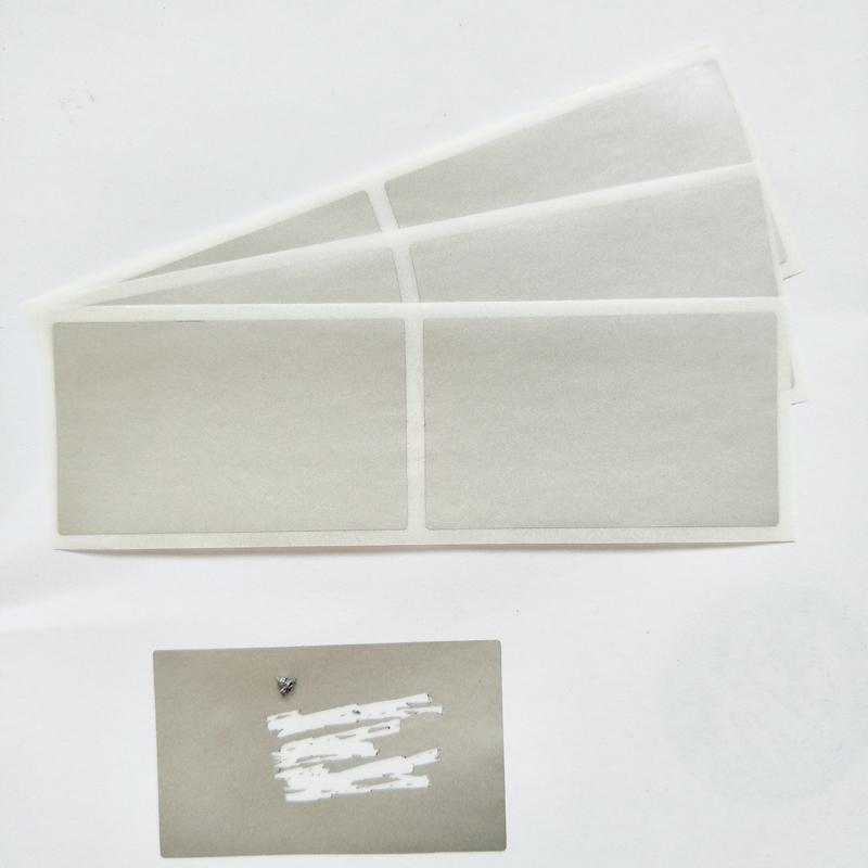 

35*58mm 50pcs Silver Gold Adhesive SCRATCH OFF Stickers For DIY Password Hand Made Scratched Stripe Card Film срібний