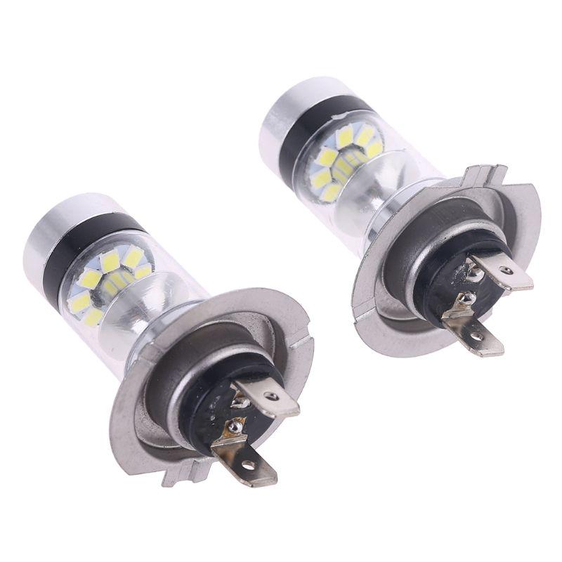 2pcs Car H4/H7 6500K Hi/Lo Beam 20 LED Fog Light Driving Bulb White Lamp