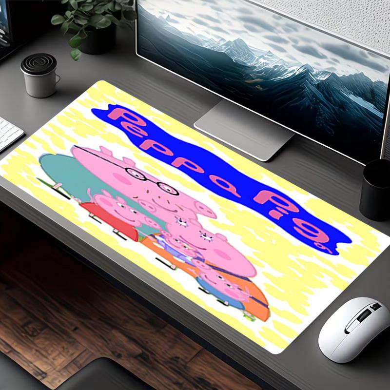 Peppa Pig Print Mouse Pad, for Keyboard Pad Laptop PC Mat for Office Home Use, Desk Decor, Perfect Birthday Gift for Gamers