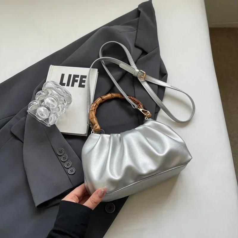 Einfarbiges Innenfach Tragegriff lässige weiche Taschen Bestseller Damen Nählinie Reißverschluss Damentaschen