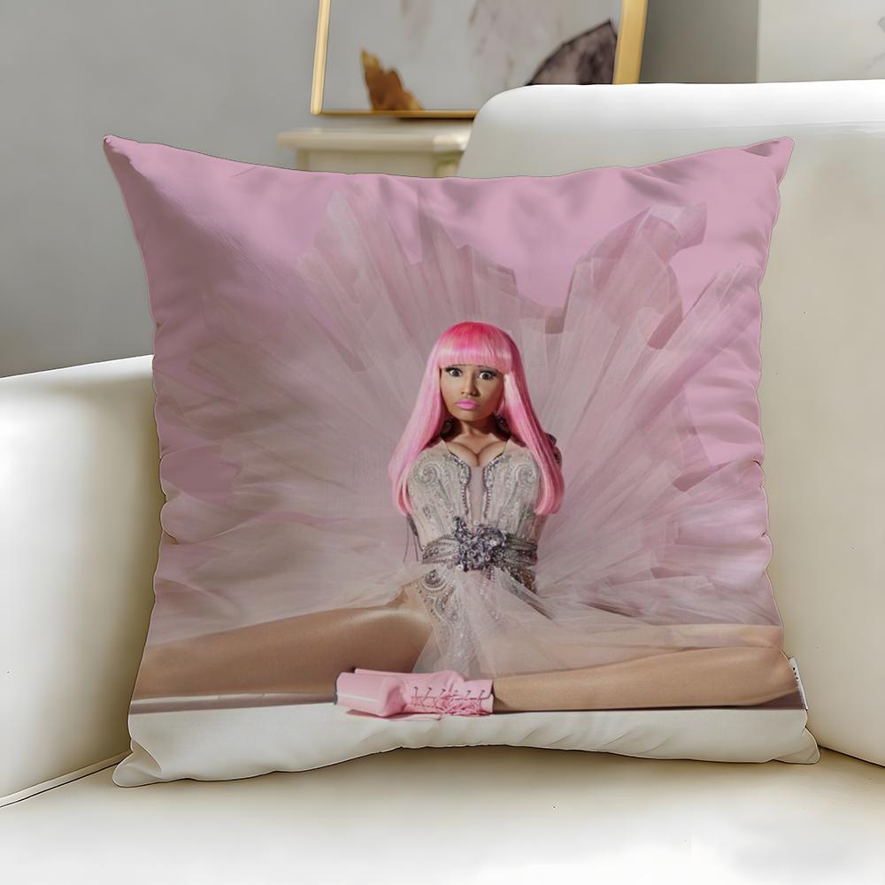 popular rapper Nicki Minaj Cushion Cover Soft  EasyWash Pillow Case  Versatile for Couch Bed Travel and Office