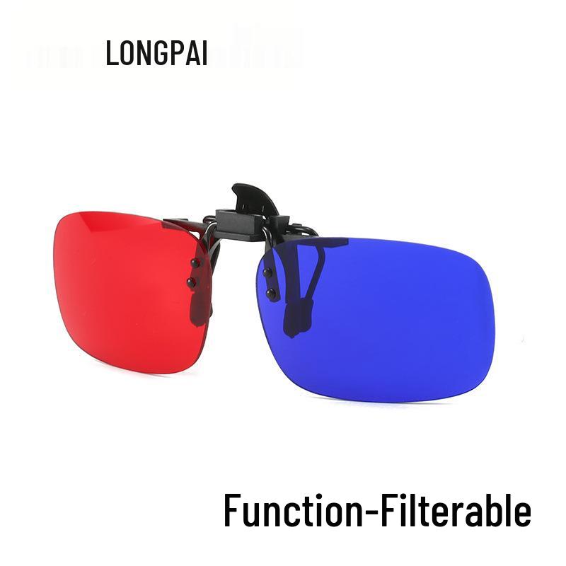 Red & Blue 3D Clip-On Glasses for Amblyopia Training & Strabismus Correction with Vision Enhancement Software