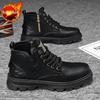 Fashion Ankle Short Barrel Male Shoes Brown Booties Black Men's Boots Y2k Offer In Promotion Retro Cheap Trendy 2025 New Offers Non Slip