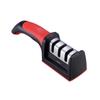 LMETJMA 3-Stage Knife Sharpener with 1 More Replace Sharpener Manual Kitchen Knife Sharpening Tool For all Knives KC0319