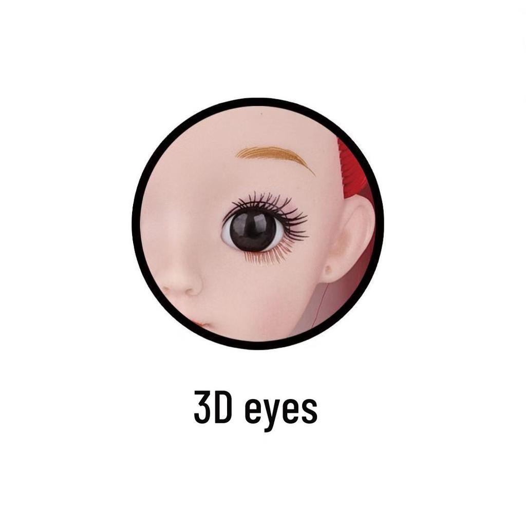 Poupée K-POP Chasseuse de Démons 12 Pouces avec 15 Articulations et Yeux 3D Thème Musical