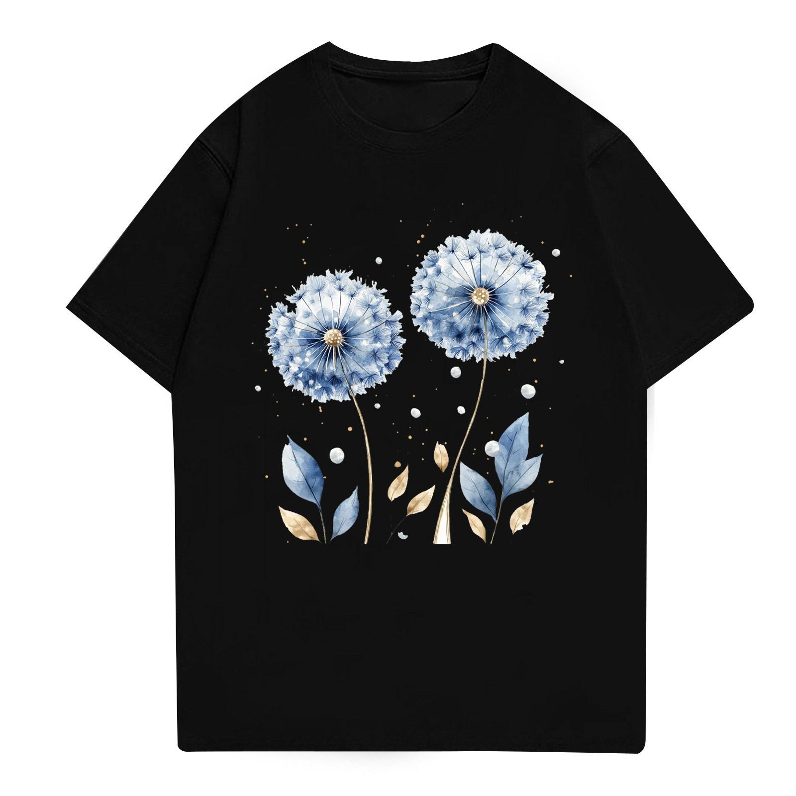 

Женская мода повседневная футболка с круглым вырезом и короткими рукавами, топ, футболка, топ XXL чёрный