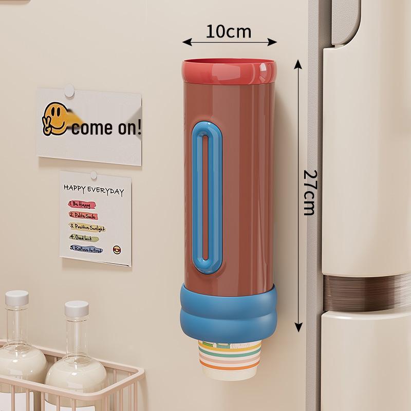 Wall-Mounted Dustproof Paper Cup Dispenser with No-Punch Installation
