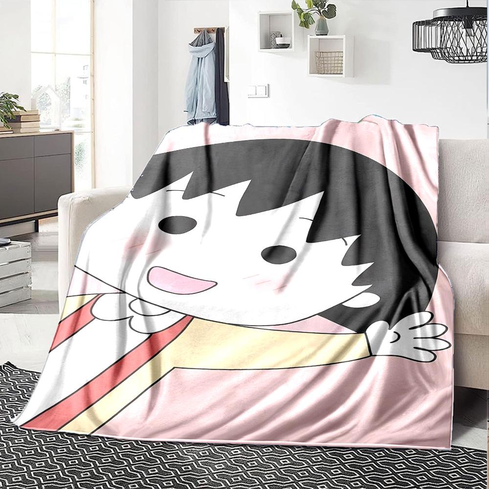 1pc Chibi Characters Collection Flannel Blanket,Ultra Soft Warm Plush Throw for Home Bedroom Bed Sofa Cover Camping Picnic Gift Y7245