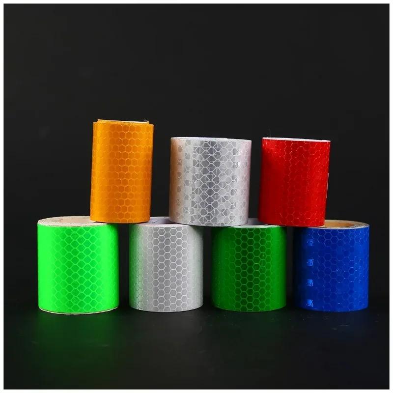 Car Reflective Tape Safety Warning Car Decoration Sticker Reflector Protective Tape Strip Film Auto Motorcycle Sticker