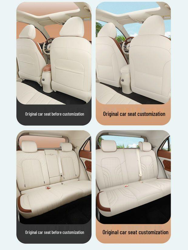Applicable Purple ORA Good Cat Leather Seat Cover - All-Season, Breathable, Wear-Resistant, Full Wrap Design