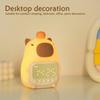 Capybara Night Light Children Alarm Clock Night Lamp Cute Shape Charging Timing Snooze Lighting Desktop Decoration Children Gift